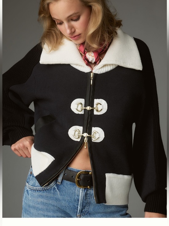 Anthropologie Sweaters - ANTHROPOLOGIE MAEVE STRUCTURED COLLARED CARDIGAN SWEATER JACKET XS MSRP $188 NWT